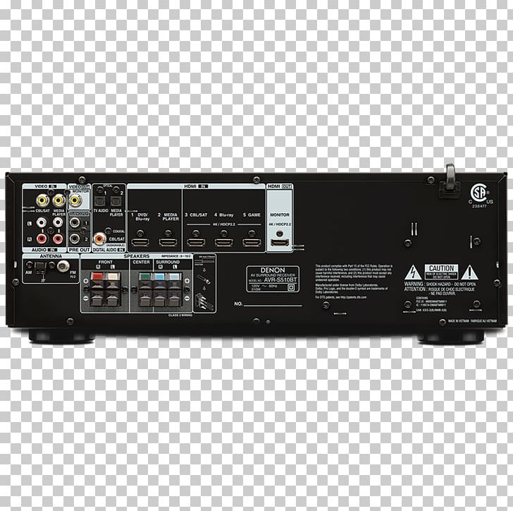 AV Receiver Denon AVR-S510BT Home Theater Systems Denon AVR-S530BT PNG, Clipart, 4k Resolution, Amplifier, Audio, Audio Power Amplifier, Audio Receiver Free PNG Download