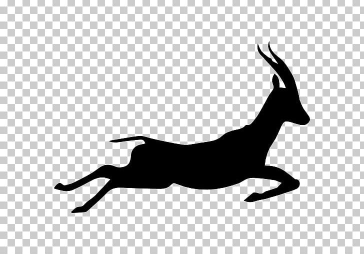 Gazelle Silhouette Running Icon PNG, Clipart, Animals, Black, Black And White, Clip Art, Deer Free PNG Download