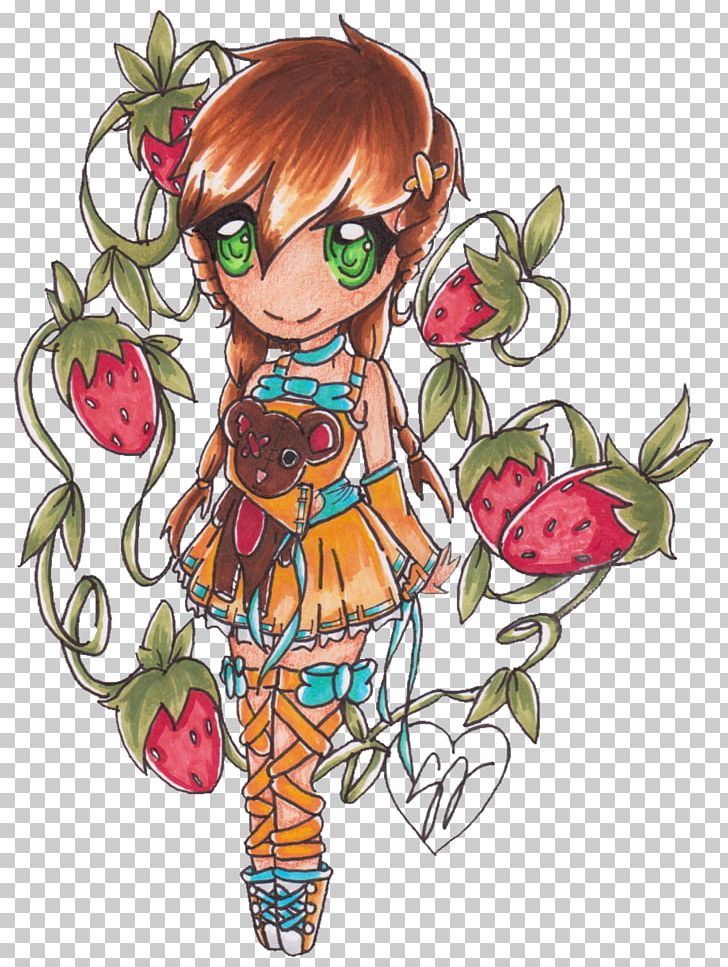 Illustration Cartoon Fairy Mangaka Flower PNG, Clipart, Animated Cartoon, Anime, Art, Cartoon, Drawing Strawberries Free PNG Download