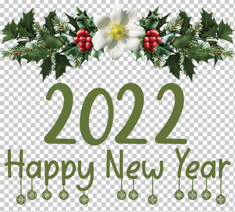 2022 Happy New Year 2022 New Year Happy New Year PNG, Clipart, Cartoon, Christmas Day, Common Holly, Happy New Year, Holly Free PNG Download