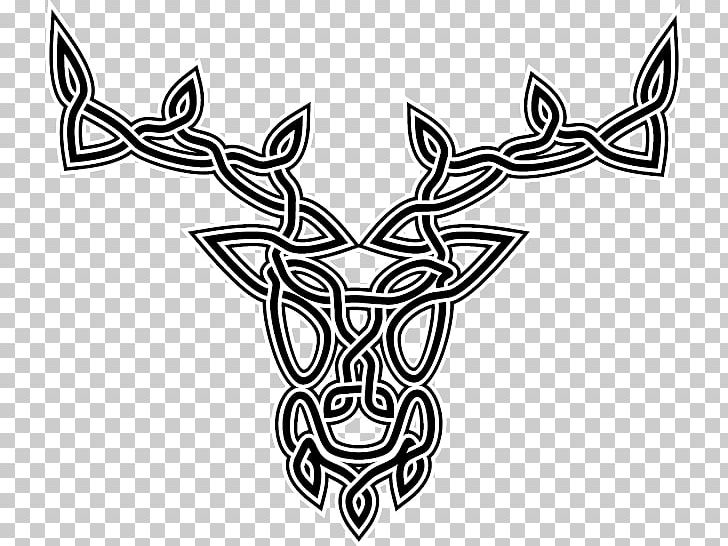 Deer Celtic Knot Celts Tattoo PNG, Clipart, Animals, Antler, Art, Black And White, Celtic Knot Free PNG Download