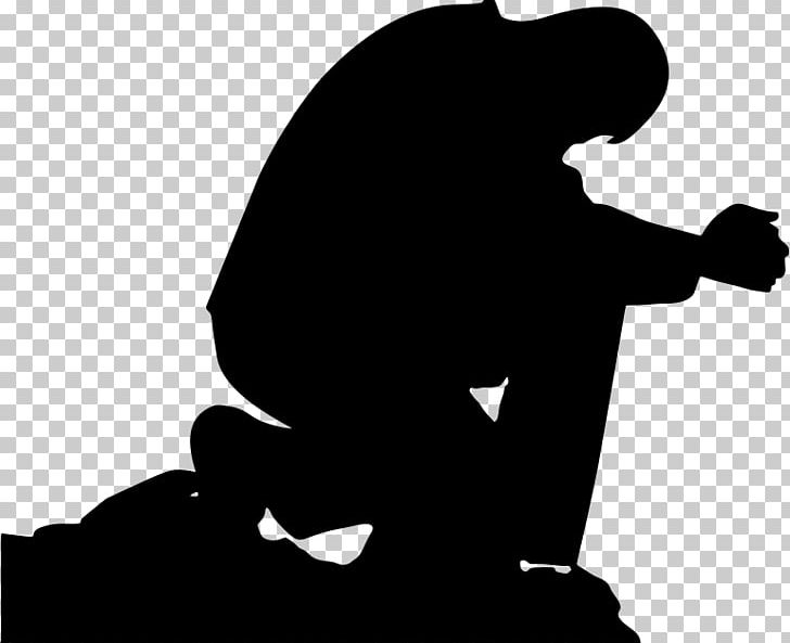 Prayer Silhouette Man Praying Hands Religion PNG, Clipart, Animals, Black, Black And White, God, Human Behavior Free PNG Download