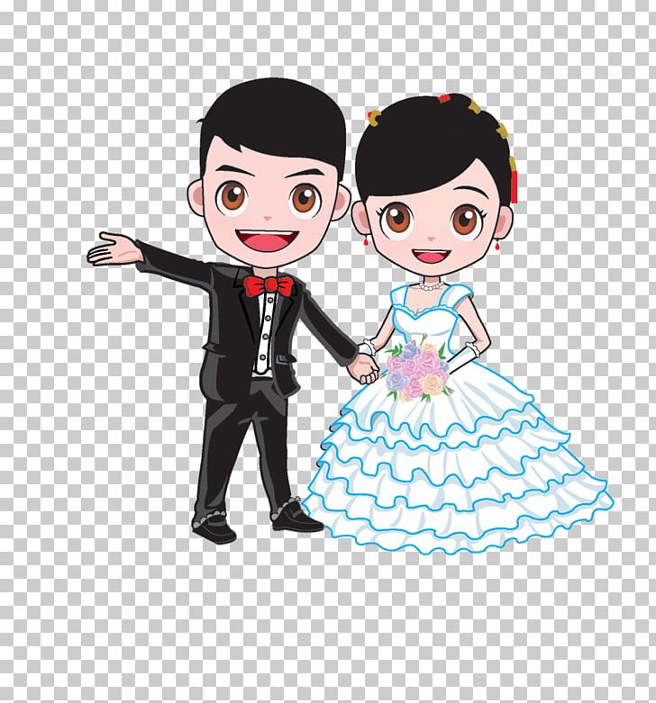 Cartoon Wedding Marriage Bridegroom PNG, Clipart, Black Hair, Bride, Brides, Cartoon Bride And Groom, Cartoon Character Free PNG Download