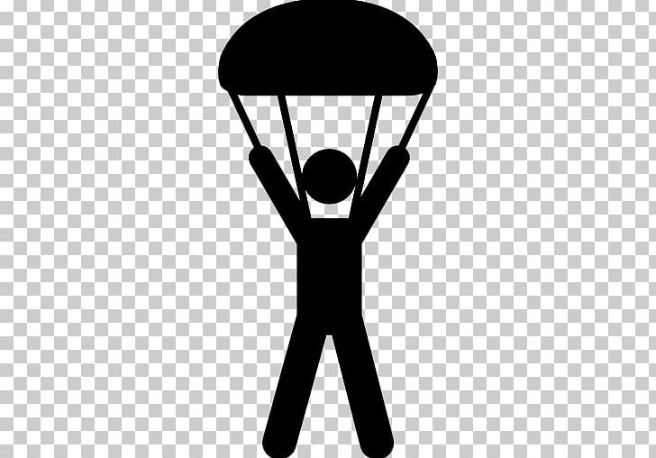 Parachuting Parachute Computer Icons PNG, Clipart, Angle, Black, Black And White, Chair, Computer Icons Free PNG Download