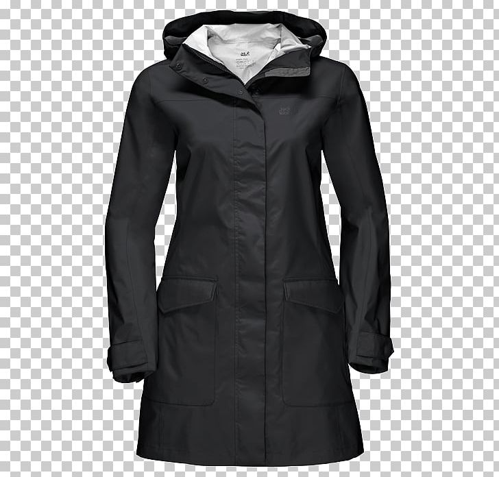 Overcoat Jacket Jack Wolfskin Womens Crosstown Raincoat PNG, Clipart, Black, Clothing, Coat, Fur, Hardshell Free PNG Download