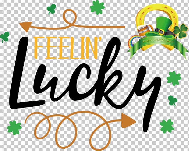 Saint Patrick Patricks Day Feelin Lucky PNG, Clipart, Green, Happiness, Leaf, Line, Logo Free PNG Download