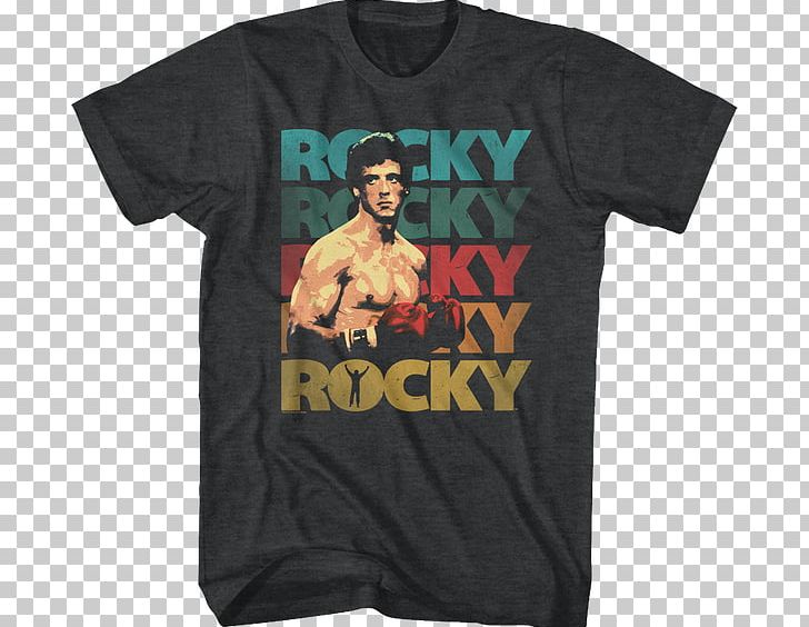 Printed T-shirt Rocky Balboa Mickey Goldmill PNG, Clipart, Active Shirt, Black, Brand, Clothing, Creed Free PNG Download