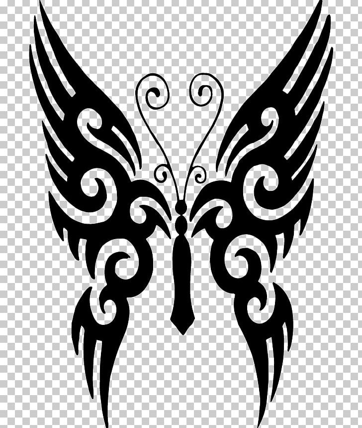 Butterfly Tattoo PNG, Clipart, Art, Autocad Dxf, Beak, Bird, Black And White Free PNG Download