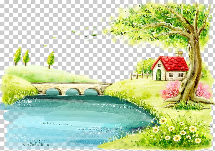 Cartoon Comics Architecture Illustration PNG, Clipart, Grass, Landscape, Landscape Painting, Paint, Painting Free PNG Download