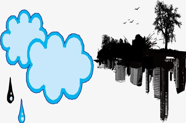 Clouds And Raindrops City PNG, Clipart, City, City, City Vector, Clouds, Clouds Vector Free PNG Download