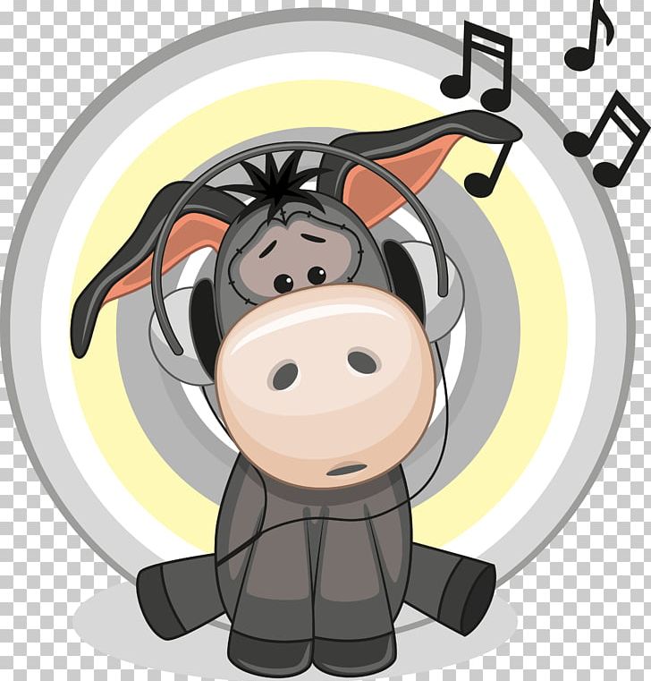 Headphones Donkey Illustration PNG, Clipart, Animal, Animals, Cartoon, Creative Cartoon, Encapsulated Postscript Free PNG Download