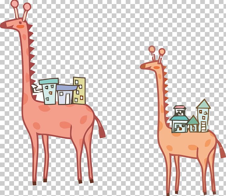 Northern Giraffe Illustrator Illustration PNG, Clipart, Animals, Art, Camel Like Mammal, Cartoon, Deer Free PNG Download