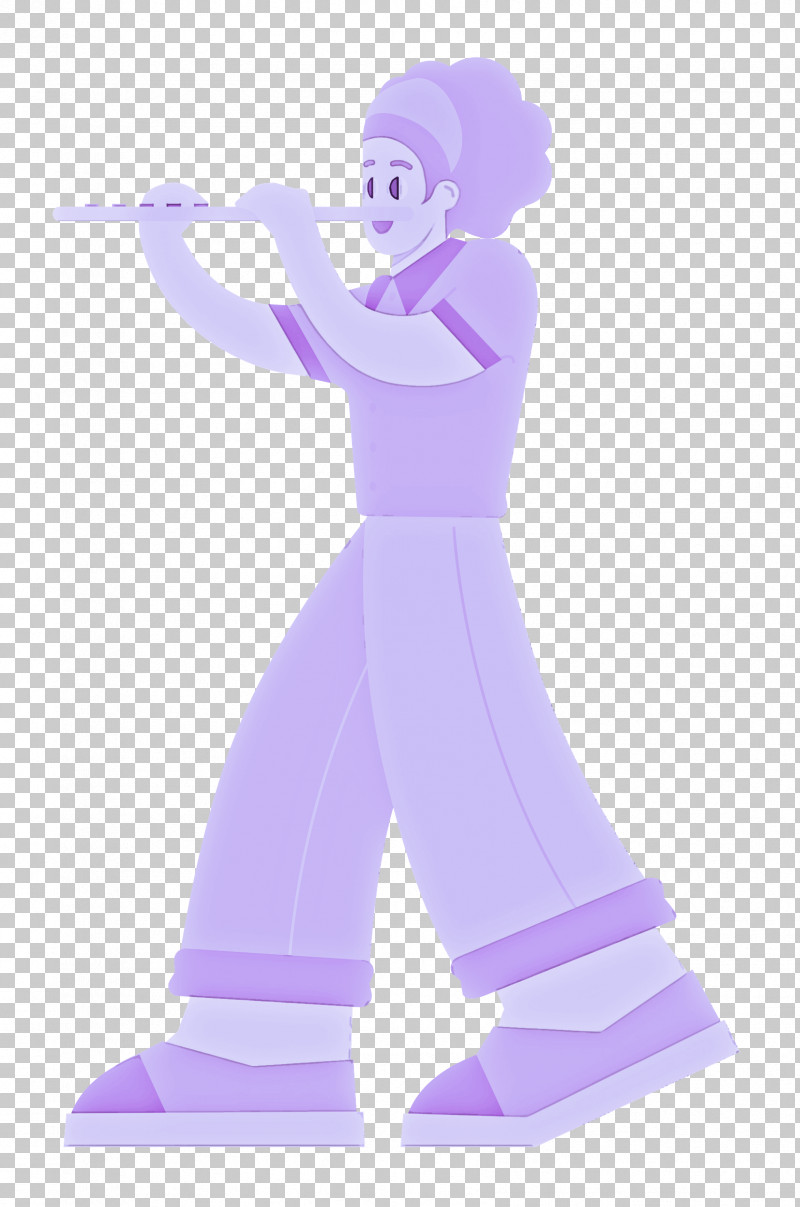 Playing The Flute Music PNG, Clipart, Cartoon, Character, Figurine, Lavender, Music Free PNG Download