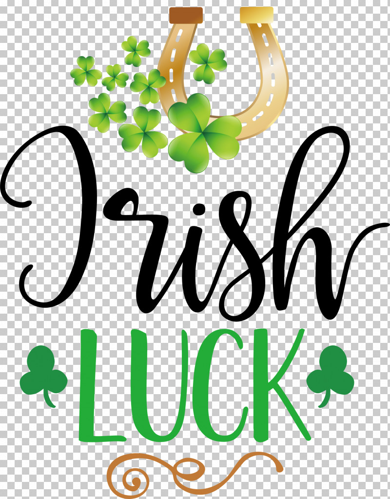 Irish Luck Saint Patrick Patricks Day PNG, Clipart, Flower, Leaf, Logo, M, Meter Free PNG Download