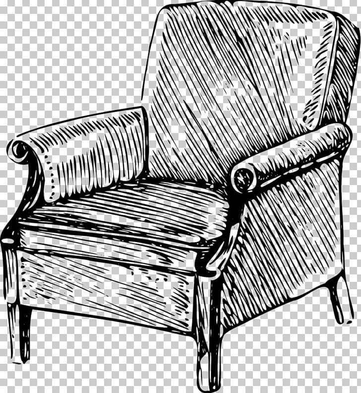 Drawing Chair Living Room Table PNG, Clipart, Angle, Armchair, Black And White, Chair, Couch Free PNG Download