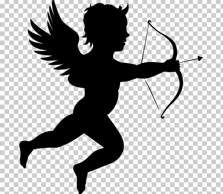 Cherub Cupid Silhouette PNG, Clipart, Arm, Black And White, Cherub, Computer Icons, Cupid Free PNG Download