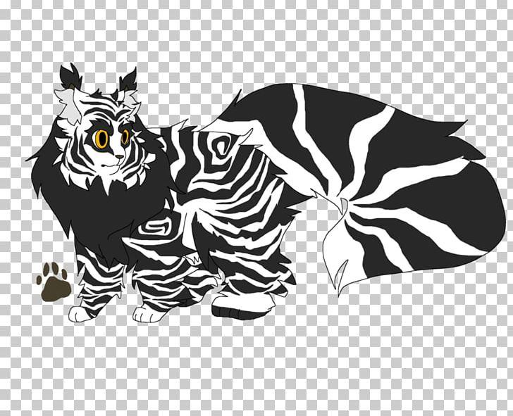 Tiger Whiskers Cat White Character PNG, Clipart, Big Cat, Big Cats, Black, Black And White, Carnivoran Free PNG Download
