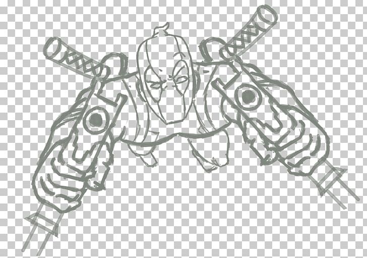 Deadpool Line Art YouTube Drawing Comics PNG, Clipart, Angle, Art, Artwork, Auto Part, Black And White Free PNG Download