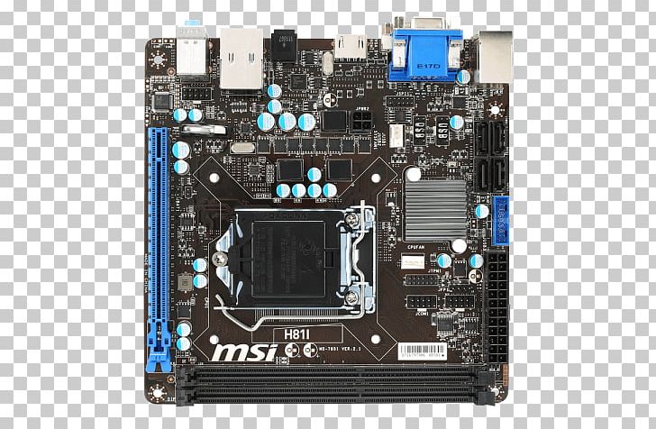 Mini-ITX LGA 1150 MSI H81I Motherboard MicroATX PNG, Clipart, Atx, Chipset, Computer, Computer Component, Computer Hardware Free PNG Download