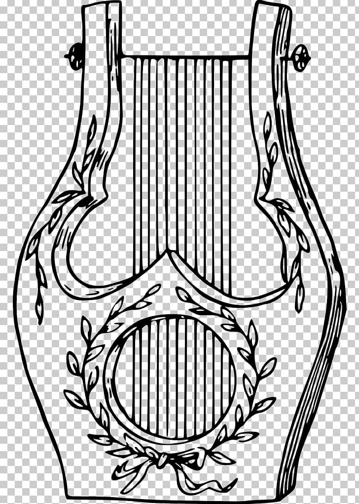 Lyre Musical Instruments Drawing Harp PNG, Clipart, Bell, Black And White, Drawing, Harp, Instrument Free PNG Download