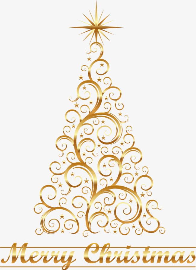 Creative Golden Christmas Tree PNG, Clipart, Christmas, Christmas Clipart, Christmas Clipart, Christmas Tree, Creative Clipart Free PNG Download