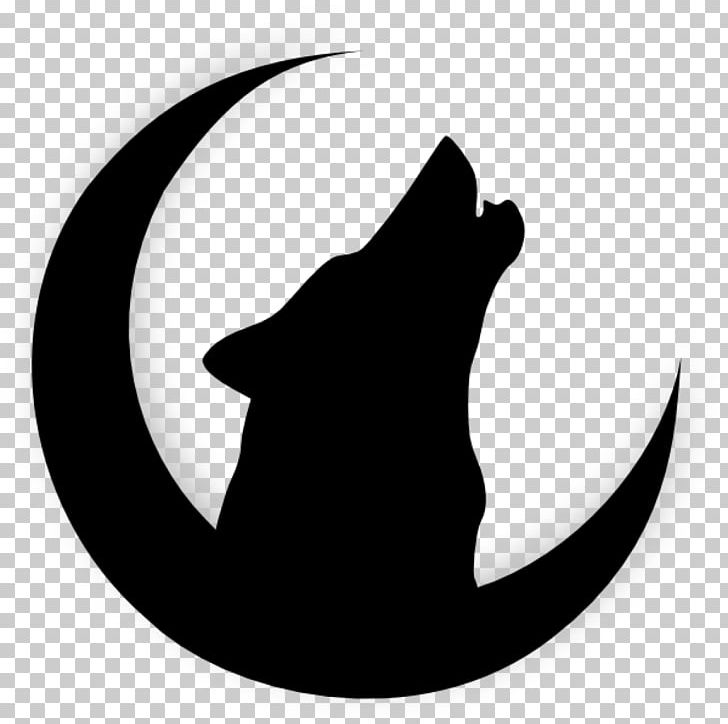 Gray Wolf Drawing Moon Silhouette PNG, Clipart, Art, Black, Black And White, Carnivoran, Cat Free PNG Download