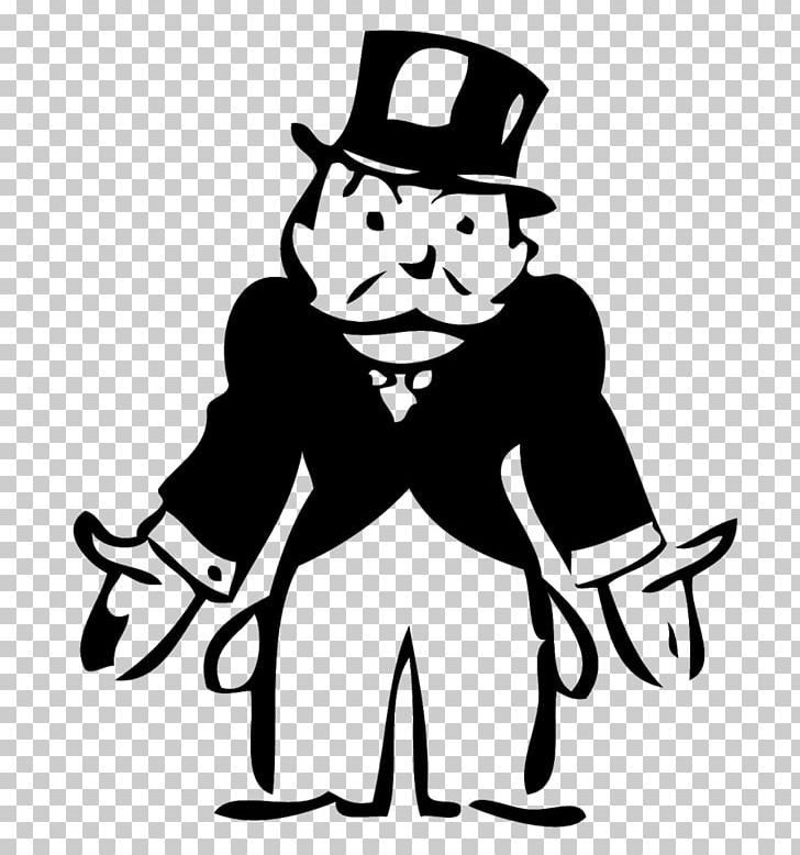 Rich Uncle Pennybags Monopoly Junior Board Game Parker Brothers PNG, Clipart, Art, Artwork, Black, Black And White, Board Game Free PNG Download