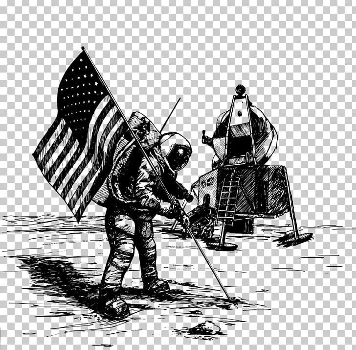 Apollo 11 Apollo Program Moon Landing PNG, Clipart, Apollo 11, Apollo Lunar Module, Apollo Program, Astronaut, Black And White Free PNG Download