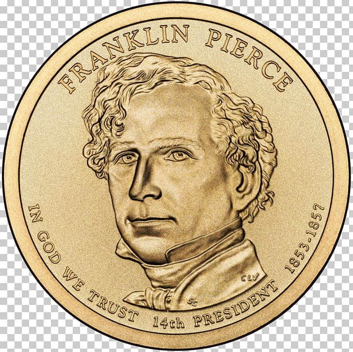 Franklin Pierce United States Presidential $1 Coin Program Dollar Coin PNG, Clipart, Cash, Coin, Currency, Dollar Coin, Gold Free PNG Download