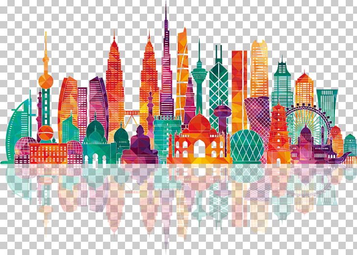 Asia Map Illustration PNG, Clipart, Bright, Building, Buildings, Building Vector, City Free PNG Download