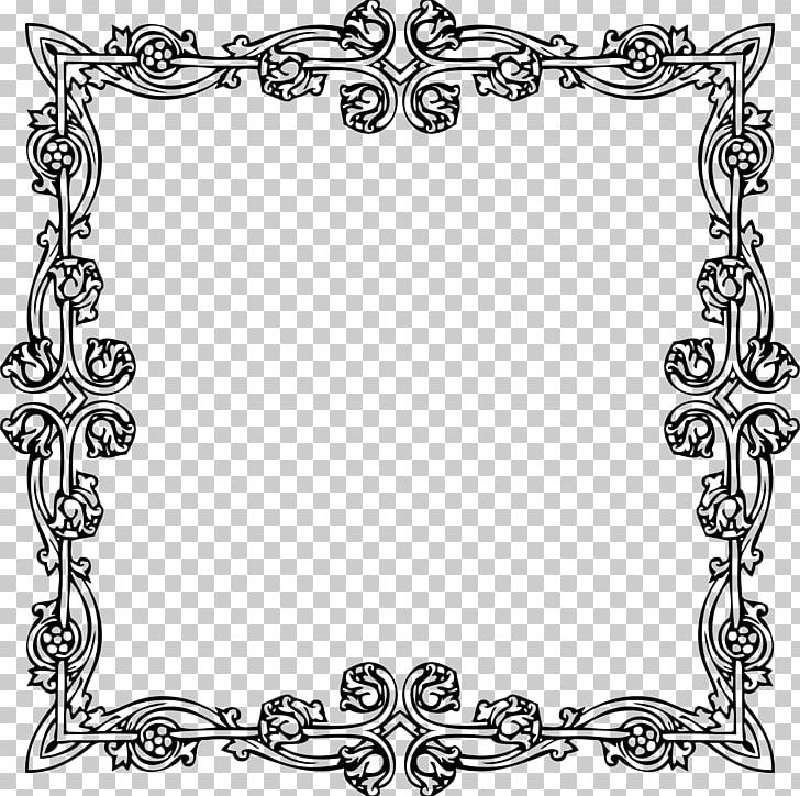 Victorian Era Frames PNG, Clipart, Area, Black And White, Body Jewelry, Border, Circle Free PNG Download