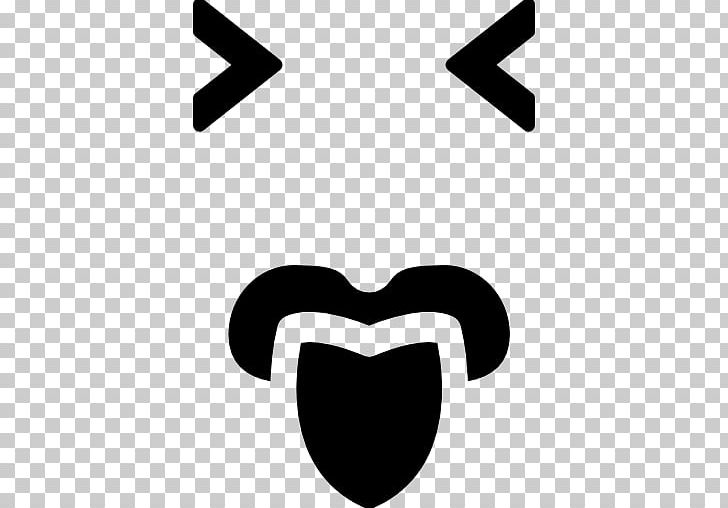 Computer Icons Emoticon Tongue Face Mouth PNG, Clipart, Angle, Area, Black, Black And White, Brand Free PNG Download