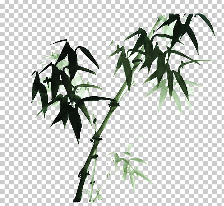 Ink Wash Painting Bamboo Inkstick PNG, Clipart, Art, Background Green, Bamboo, Branch, Buckle Free PNG Download