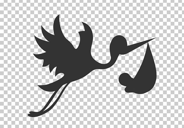 Stork Infant Childbirth PNG, Clipart, Bird, Black, Black And White, Child, Childbirth Free PNG Download
