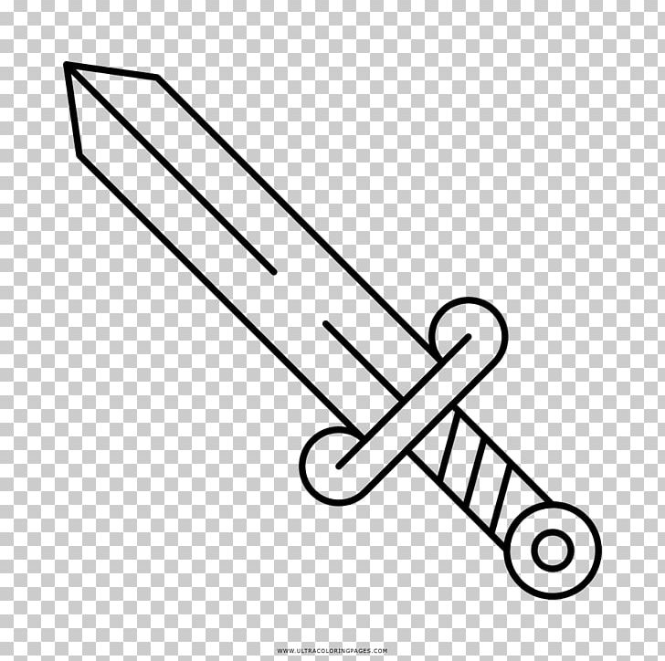 Dagger Drawing Poignard Sword Coloring Book PNG, Clipart, Angle, Area, Art, Black And White, Coloring Book Free PNG Download
