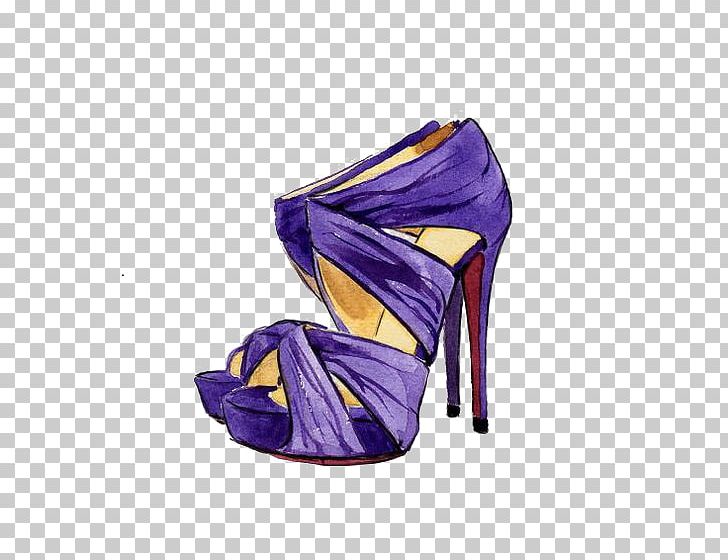 Shoe High-heeled Footwear Drawing Watercolor Painting Illustration PNG, Clipart, Accessories, Art, Blue, Blue Abstract, Blue Background Free PNG Download
