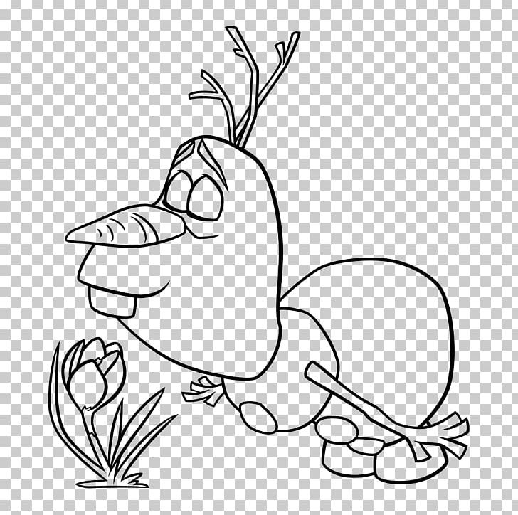 Olaf Elsa Coloring Book In Summer PNG, Clipart, Arm, Artwork, Beak, Bird, Black Free PNG Download