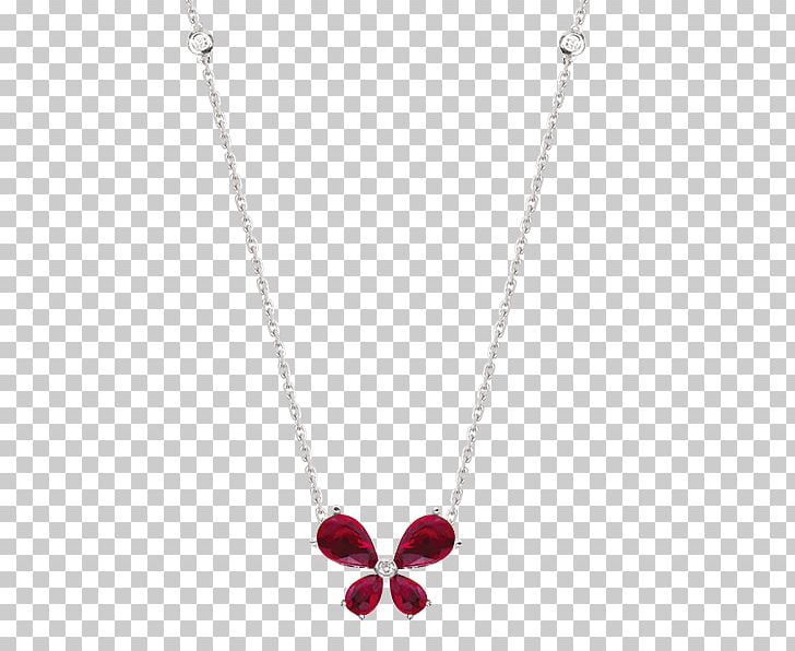 Necklace Charms & Pendants Body Jewellery Ruby PNG, Clipart, Body Jewellery, Body Jewelry, Chain, Charms Pendants, Diamond Butterfly Free PNG Download