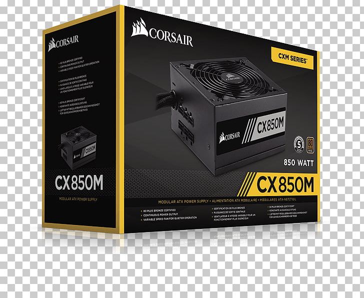 Power Supply Unit 80 Plus Dell Corsair CX750M ATX PNG, Clipart, 80 Plus, Atx, Brand, Carton, Computer Free PNG Download