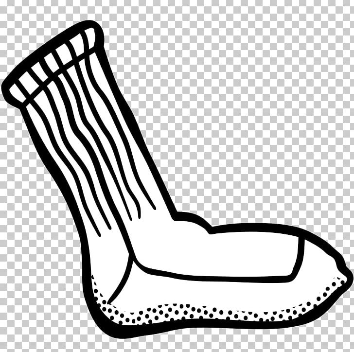 Sock Line Art Clothing PNG, Clipart, Area, Arm, Black, Black And White, Chair Free PNG Download