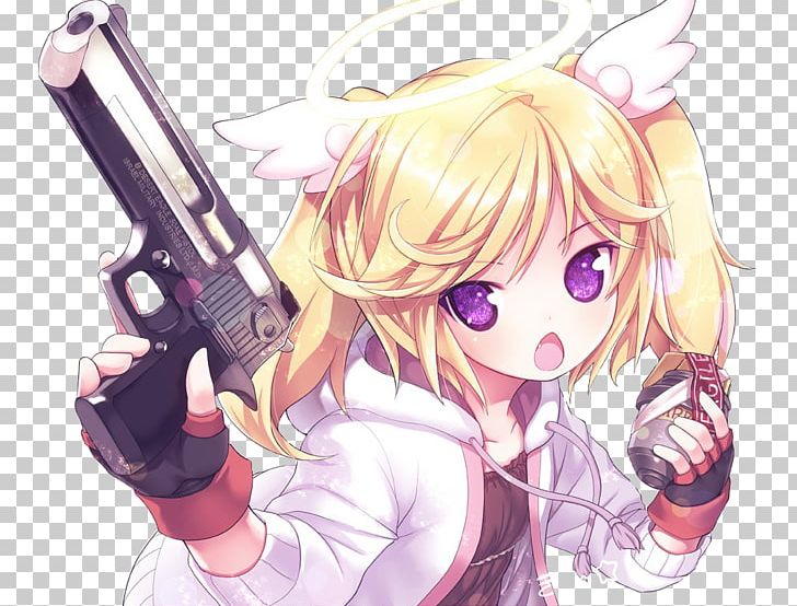 Anime Girls With Guns Firearm Manga PNG, Clipart, Artwork, Black Hair, Brown Hair, Cartoon, Catgirl Free PNG Download