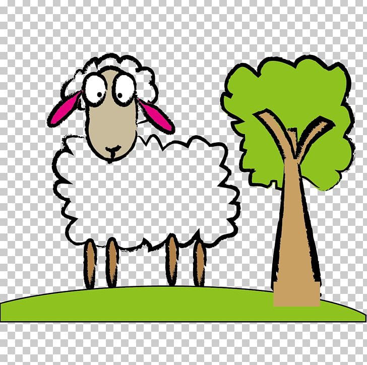 Sheep And Tree PNG, Clipart, Area, Artwork, Black Sheep, Clip Art, Comics Free PNG Download