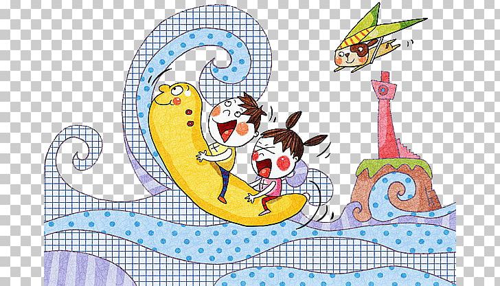 Surfing Illustration PNG, Clipart, Area, Art, Cartoon, Child, Children Free PNG Download