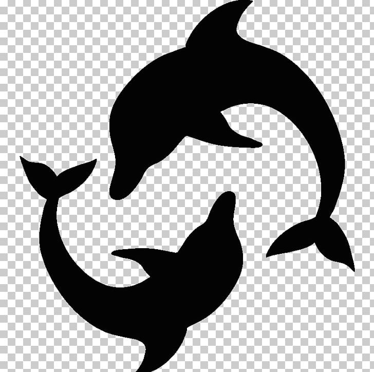 Dolphin Silhouette Sticker PNG, Clipart, Animals, Artwork, Beak, Black And White, Cetacea Free PNG Download