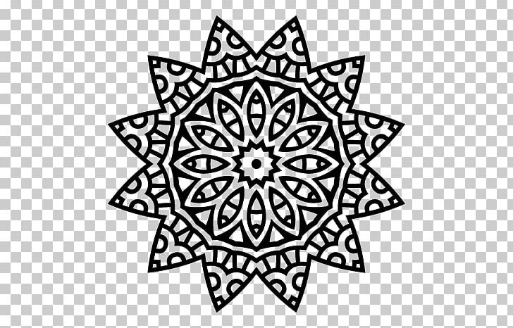 Mandala Coloring Book Star Drawing PNG, Clipart, Area, Black, Black And White, Book, Circle Free PNG Download