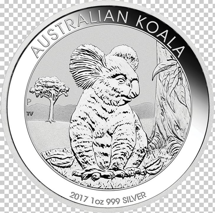 Perth Mint Koala Bullion Coin Silver Coin PNG, Clipart, Australia, Black And White, Bullion Coin, Carnivoran, Circle Free PNG Download