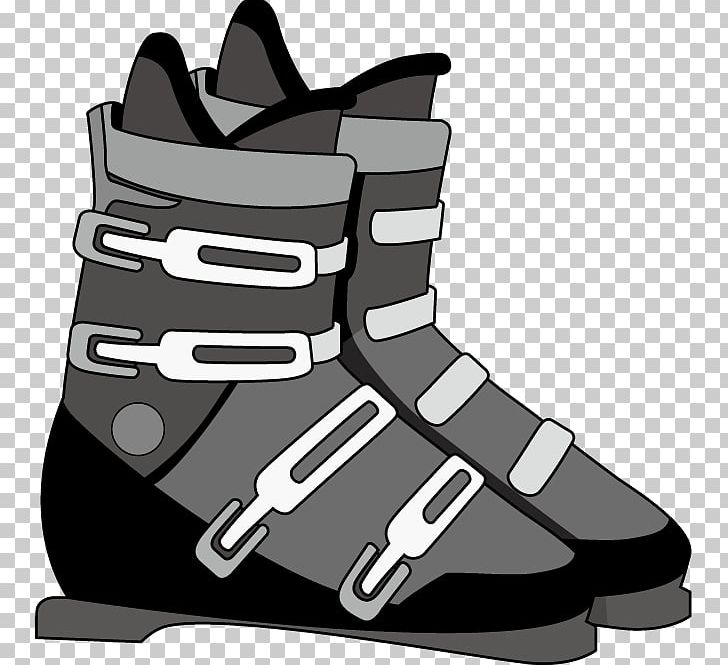 Ski Boots Skiing Sport PNG, Clipart, Black, Black And White, Boot, Clip Art, Downhill Free PNG Download
