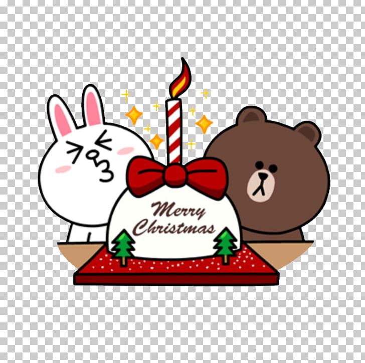 Line Friends Birthday Christmas Sticker PNG, Clipart, Anniversary, Artwork, Birthday, Christmas, Christmas Ornament Free PNG Download