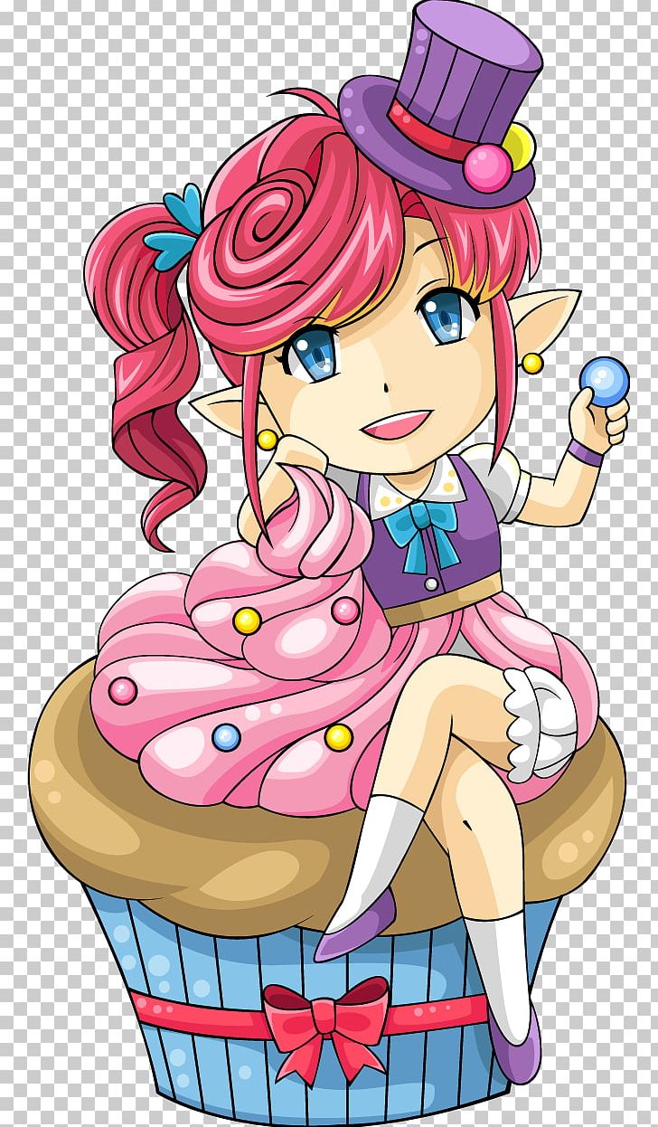 Cupcake Ice Cream Macaron Dessert PNG, Clipart, Anime, Art, Artwork, Biscuits, Cake Free PNG Download