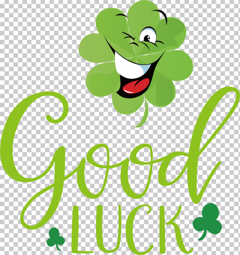 Good Luck Saint Patrick Patricks Day PNG, Clipart, Cartoon, Flower, Good Luck, Green, Leaf Free PNG Download